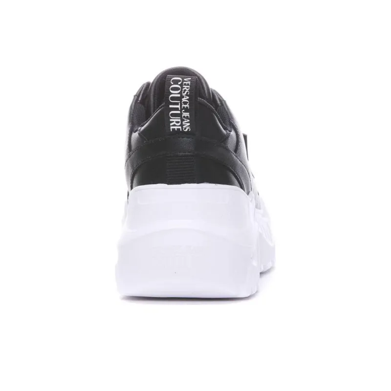 VERSACE JEANS COUTURE Low Top Casual Shoes Women's Black White-4