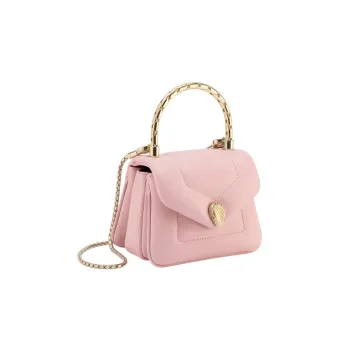 BVLGARI Serpenti Reverse Calfskin Shoulder Bag Crossbody Bag Handbag Extra Mini Women's Pink