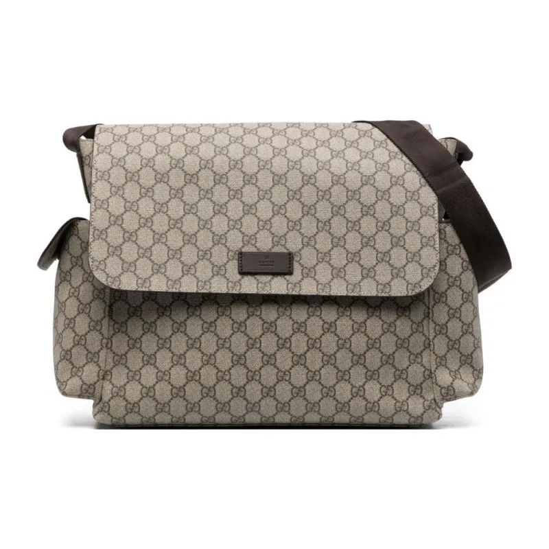 GUCCI Calfskin With Woven Fabric Mother And Baby Bag, Crossbody Bag, Shoulder Bag Unisex-0