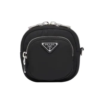 PRADA Nylon Clutch Coin Purse Regular Women's Black