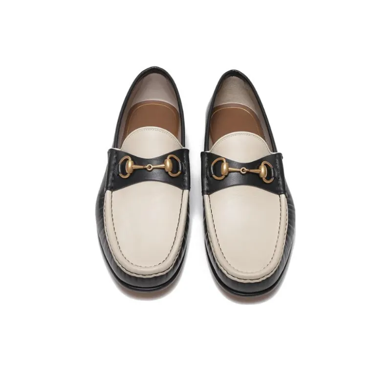 GUCCI Horsebit Casual Shoes Men's Black Gray-3