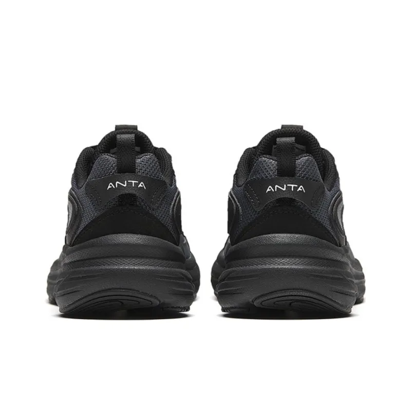 Anta AT956 Cushioning Anti Slip And Wear Resistant Low Top Retro Running Shoes Women's Black-4