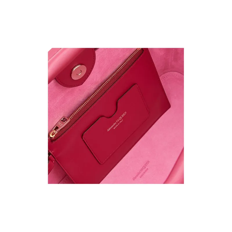 Alexander McQueen The Bow Calfskin Shoulder Bag Crossbody Bag Handbag Small Size Women's Red-4