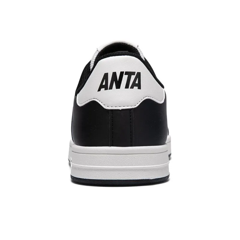 Anta Anti-Slip Wear-Resistant Low-Top Skateboard Shoes Men's Black White-2