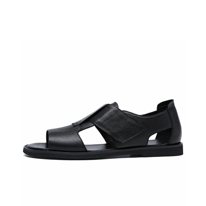 YEDANI Roman Sandals Men's Black-0