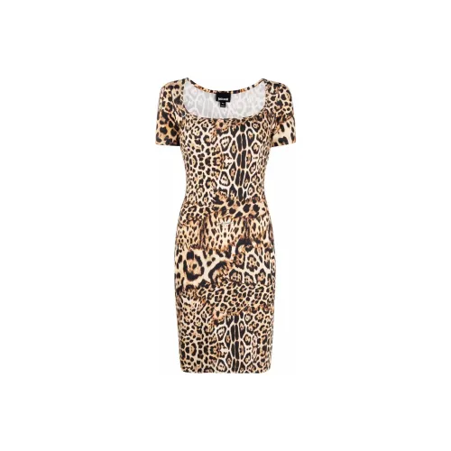 Just Cavalli Short-Sleeved Dresses Women's Leopard Print