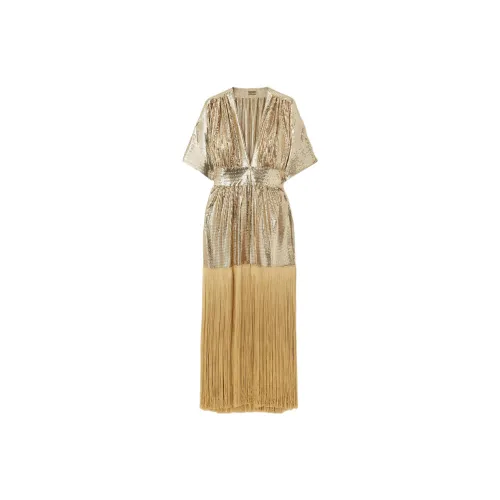 Paco Rabanne Short-Sleeved Dresses Women's Gold