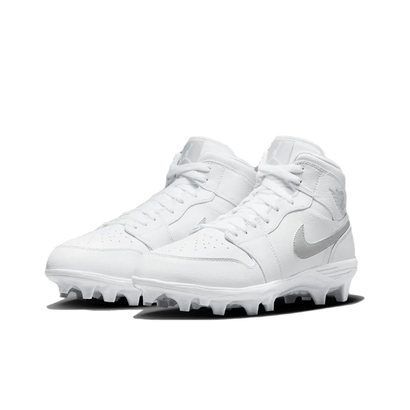 Jordan 1 Mid Td Cleat White Grey Fog-2