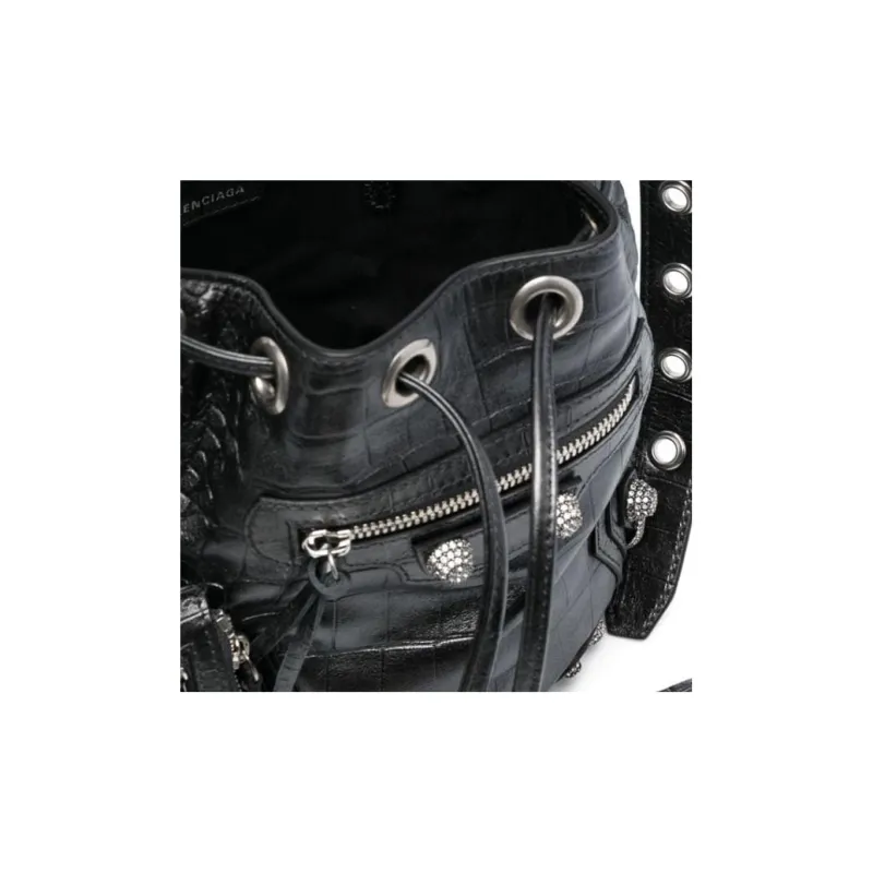 Balenciaga Le Cagole Calfskin Bucket Bags Shoulder Bag Crossbody Bag Extra Small Women's Black-2