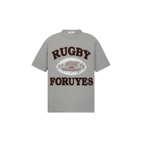 FORUYES T-Shirts Women's Light Gray