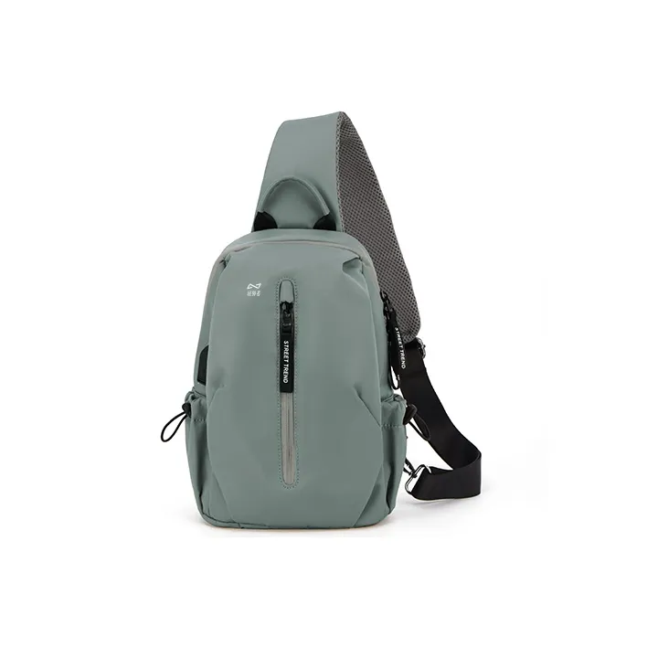 QING QI ZHE Fabric Sling Bag Shoulder Bag Crossbody Bag Regular Unisex Leaf Gray/Black/Light Gray/Light Green/Khaki-19
