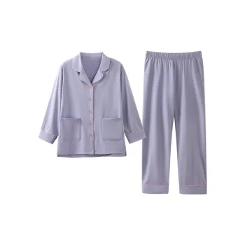 JINGYUN Deep Pajama 60 Pajama Set Fall Women's Grass Purple