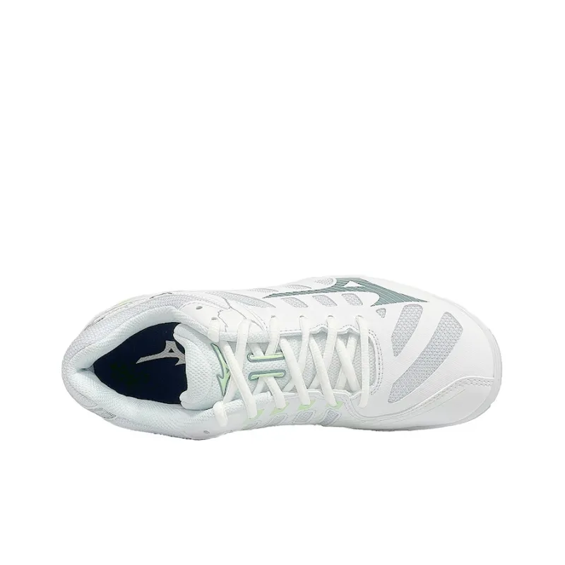Mizuno Women's Wave Voltage 'White Patina Green'-2
