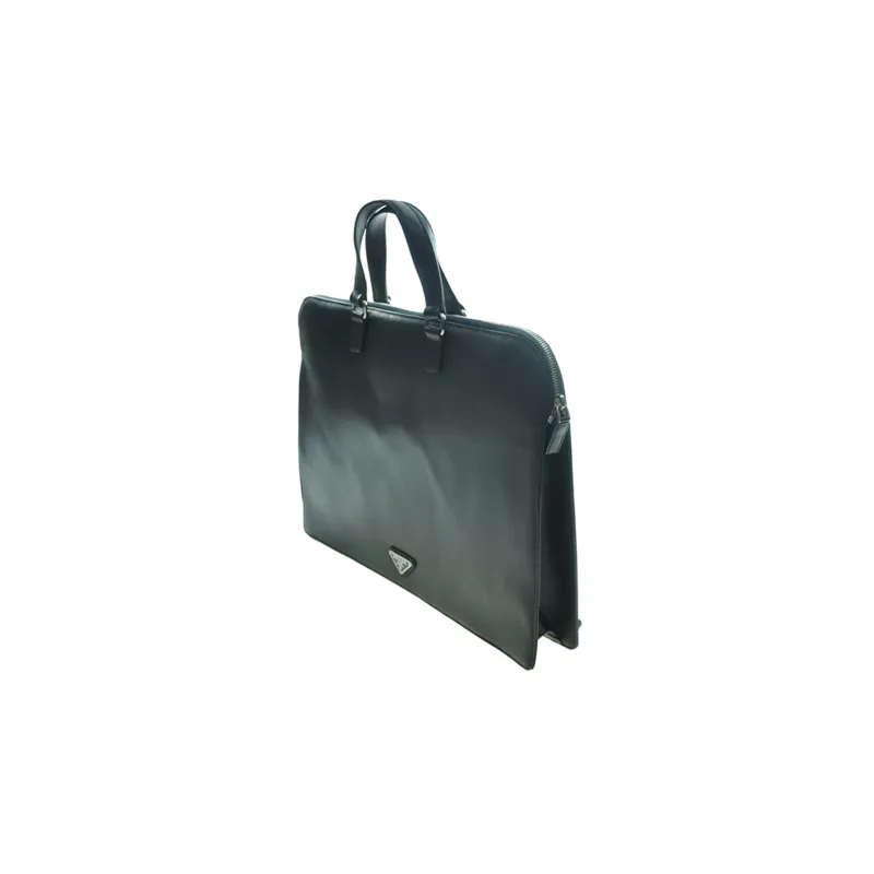 PRADA Cow Leather Shoulder Bag Crossbody Bag Handbag Briefcase Women's Black-1