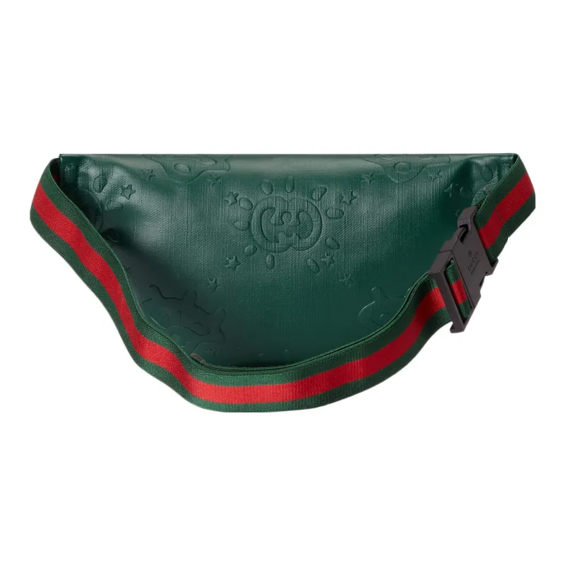 GUCCI Leather Sling Bags One Shoulder Crossbody Fanny Pack Regular Kids' Green-2