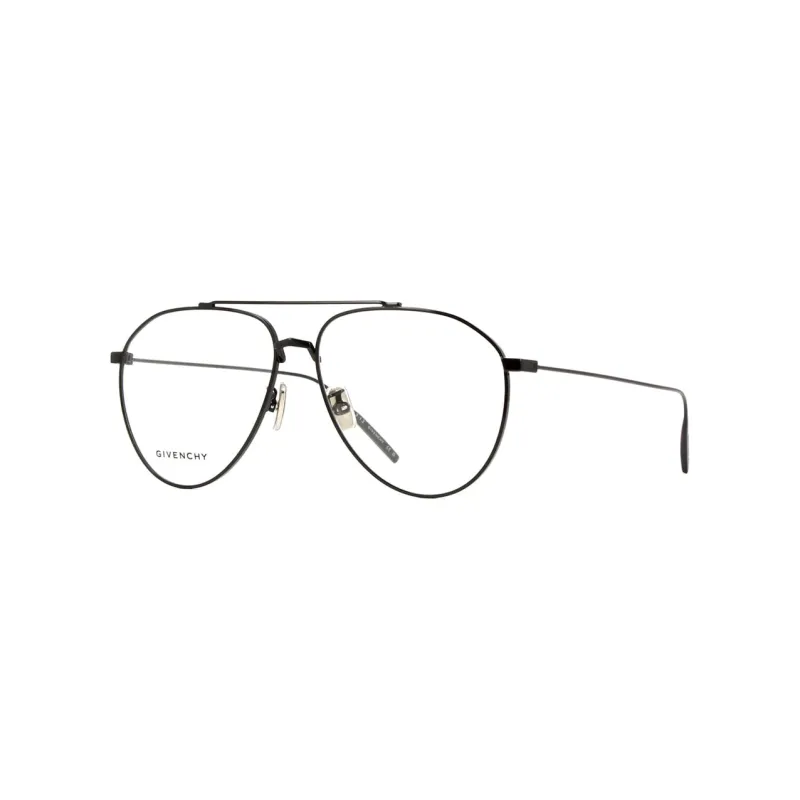 GIVENCHY Metal Aviator Eyeglass Frames Unisex Black-0