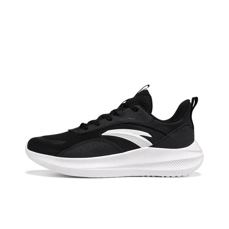 Anta Non slip Lightweight Low Top Casual Running Shoes Men's Black-0
