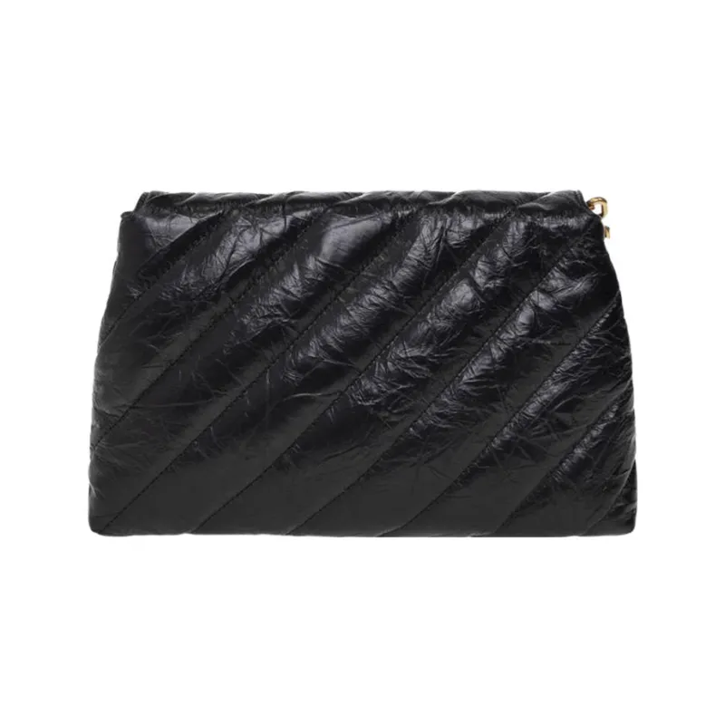 Balenciaga Quilting Leather Clutch Regular Women's Black-2