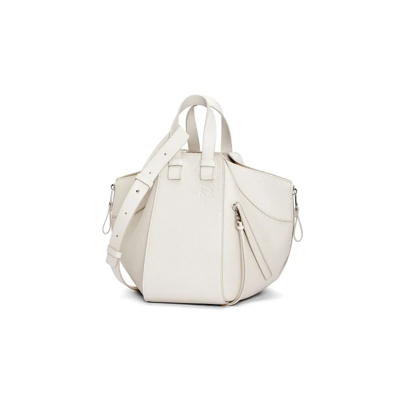 LOEWE Hammock Soft Grained Cow Leather Shoulder Bag Crossbody Bag Handbag Small Size Women's Soft White-1