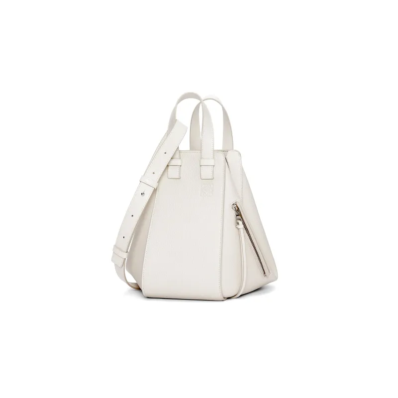 LOEWE Hammock Soft Grained Cow Leather Shoulder Bag Crossbody Bag Handbag Small Size Women's Soft White-0