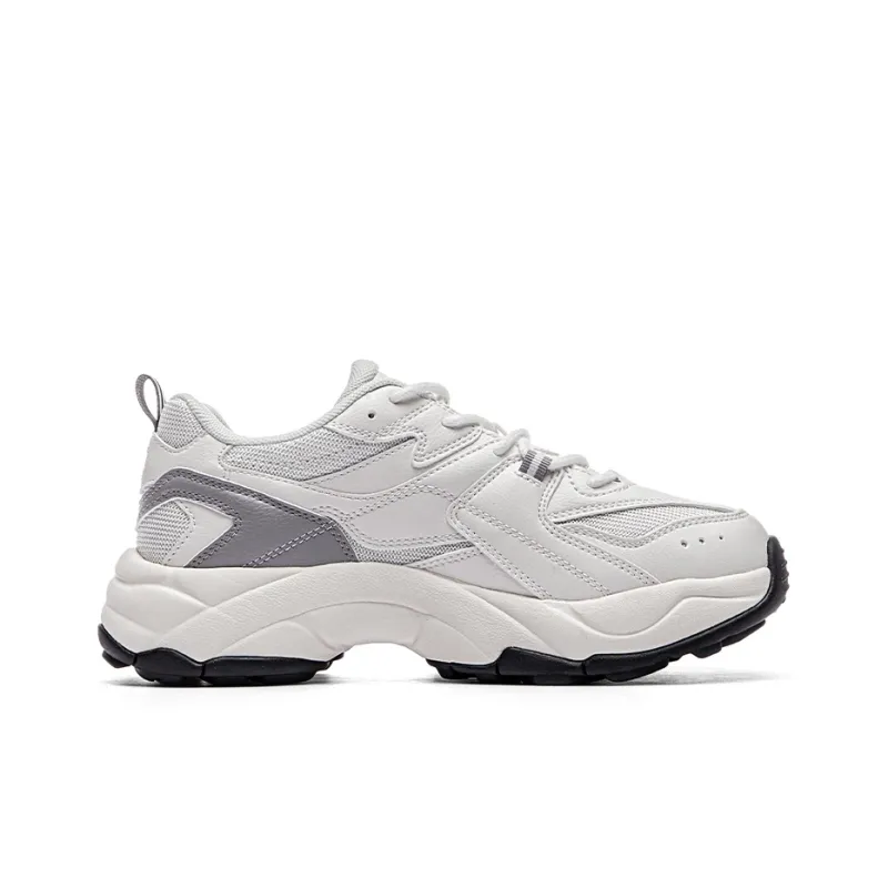 Kappa Anti Slip And Wear Resistant Breathable Low Top Casual Running Shoes Unisex Gray White-1