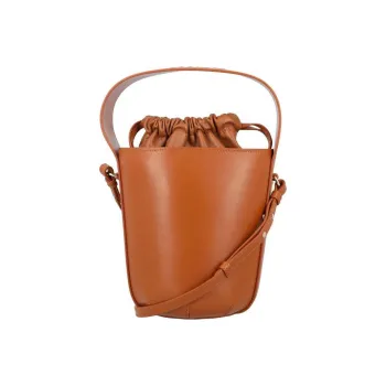 Chloe Leather Bucket Bag Portable Crossbody Bag Shoulder Bag Women's Brown