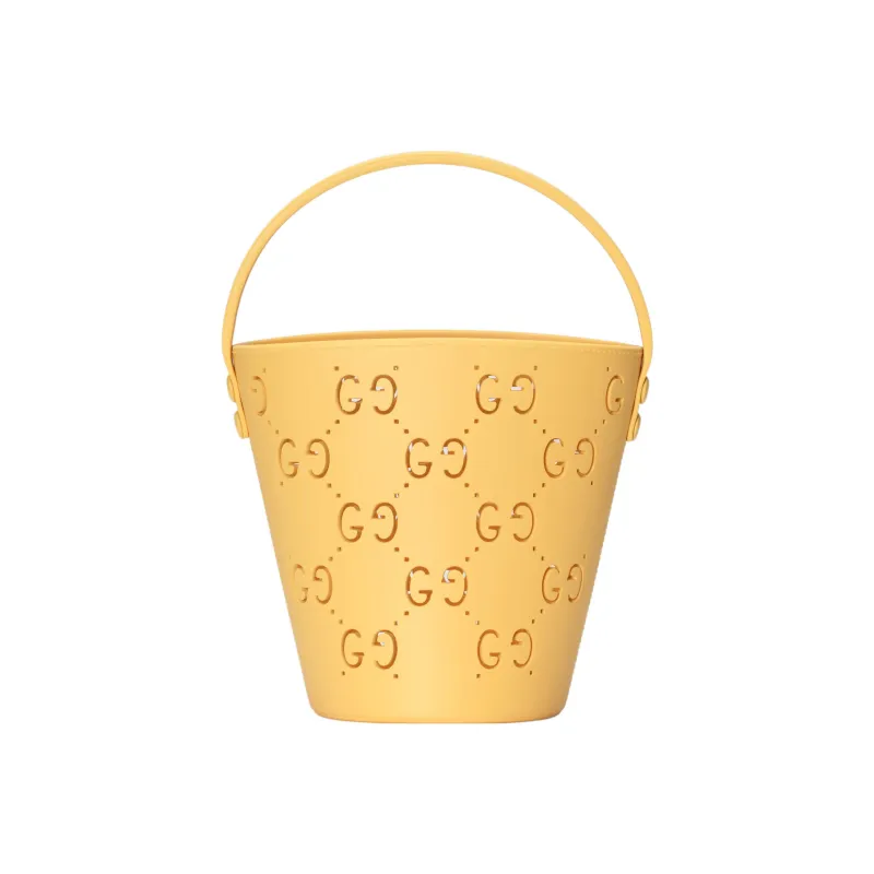GUCCI Rubber Bucket Bag Handbag Kids' Bag Kids' Yellow-0