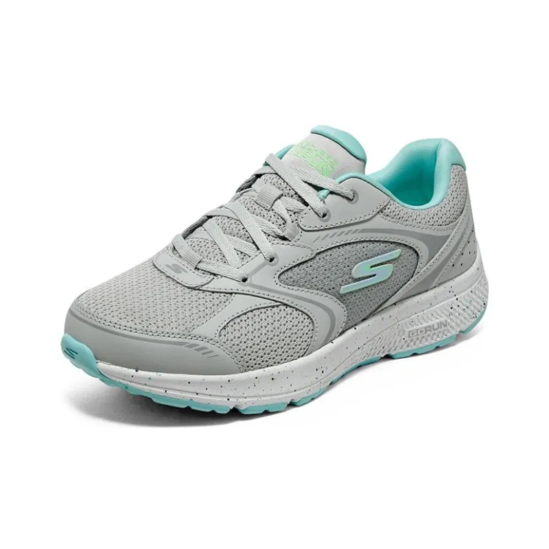 Skechers Go Run Consistent Cushioning Wear Resistant Low Top Casual Running Shoes Women's Gray Blue-2