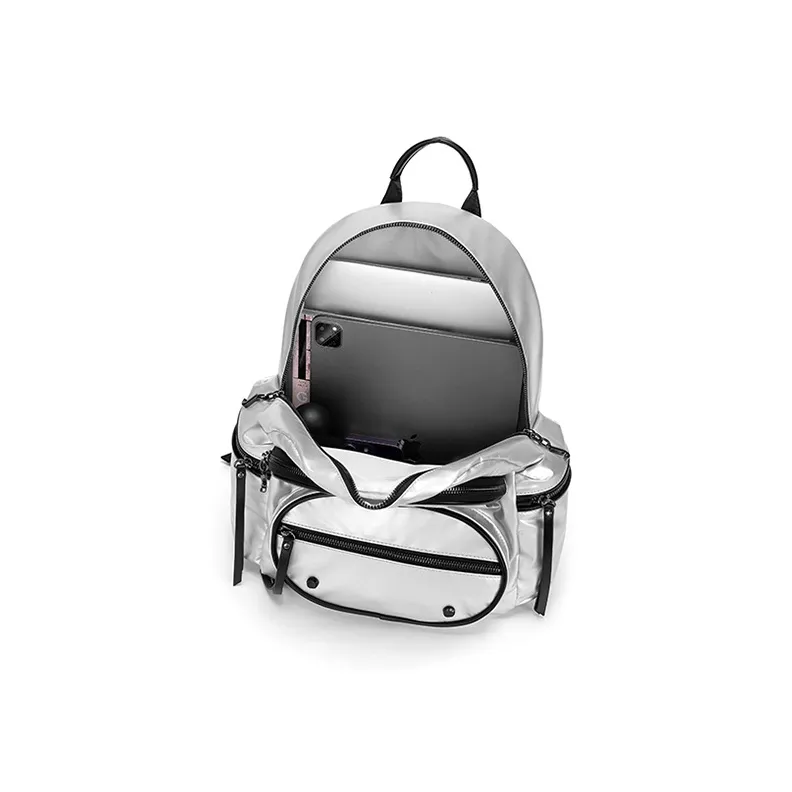JELLYTOYBOY Fabric+PU Xingji Bag Backpack Medium Size Women's Black/Silver/Pink-17