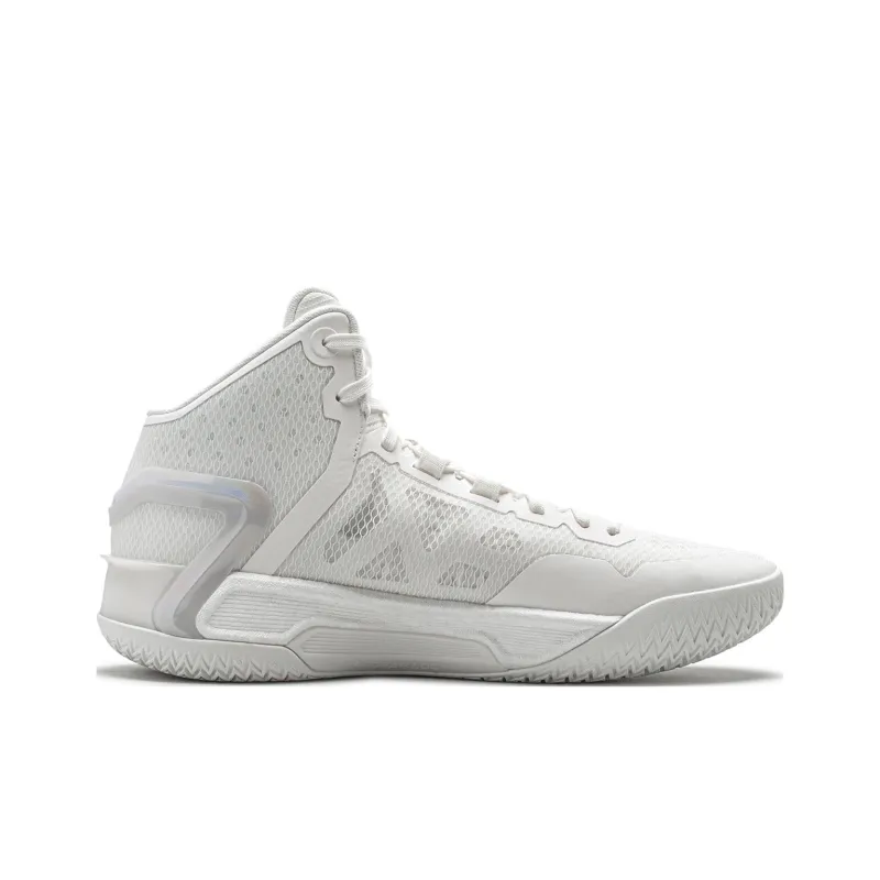 LiNing Liren 4 White Pearl Mid Top Basketball Shoes Unisex Mist White-1