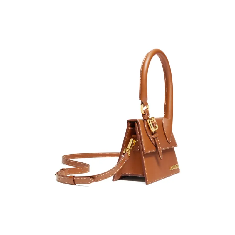 Jacquemus Le Chiquito Moyen Cow Leather Shoulder Bag Crossbody Bag Handbag Medium Size Women's Light Brown-1
