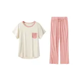 [Plant Ice Silk](Long Pants) Leather Pink