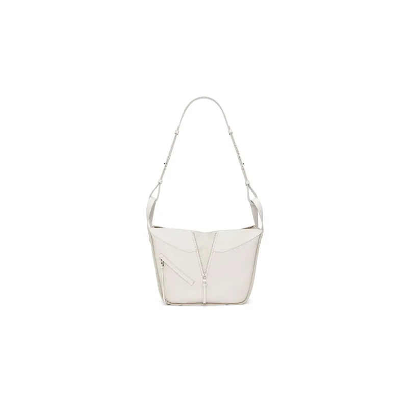 LOEWE Hammock Soft Grained Cow Leather Shoulder Bag Crossbody Bag Handbag Small Size Women's Soft White-3