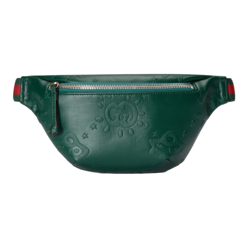 GUCCI Leather Sling Bags One Shoulder Crossbody Fanny Pack Regular Kids' Green-0