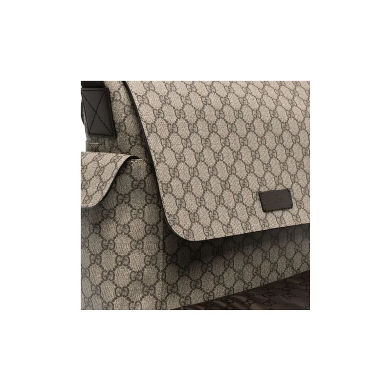 GUCCI Calfskin With Woven Fabric Mother And Baby Bag, Crossbody Bag, Shoulder Bag Unisex-3