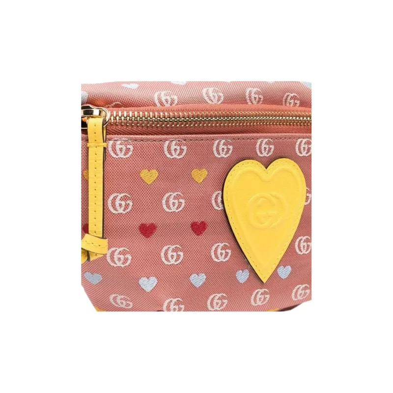 GUCCI Fabric Sling Bags One Shoulder Crossbody Fanny Pack Regular Kids' Red-3