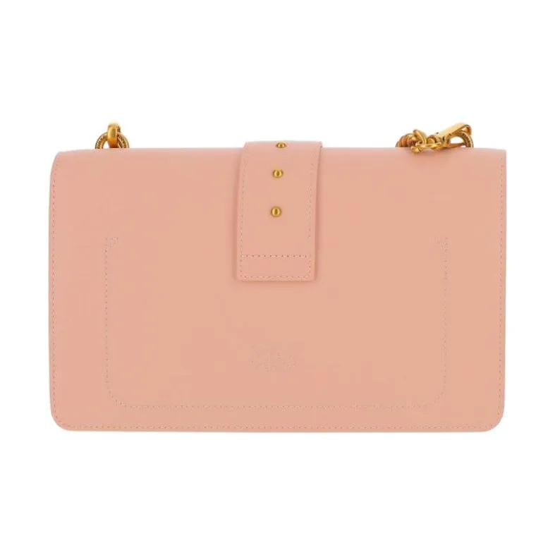 PINKO Cow Leather Patchwork With Fabric Swift Bag Envelope Bag Shoulder Bag Crossbody Bag Women's Flesh Pink-2