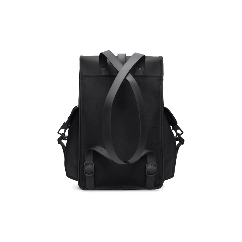 Rains Polyester Laptop Backpack Large Size Unisex Black Off white Gray-1