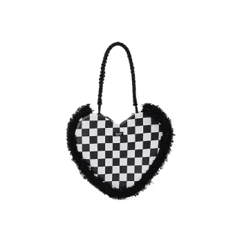 REBIRTH Microfiber Synthetic Leather Shoulder Bag Crossbody Handbags Small Size Women's Green/Pink/Black Checkerboard