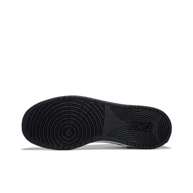 Anta Anti-Slip Wear-Resistant Low-Top Skateboard Shoes Men's Black White-3