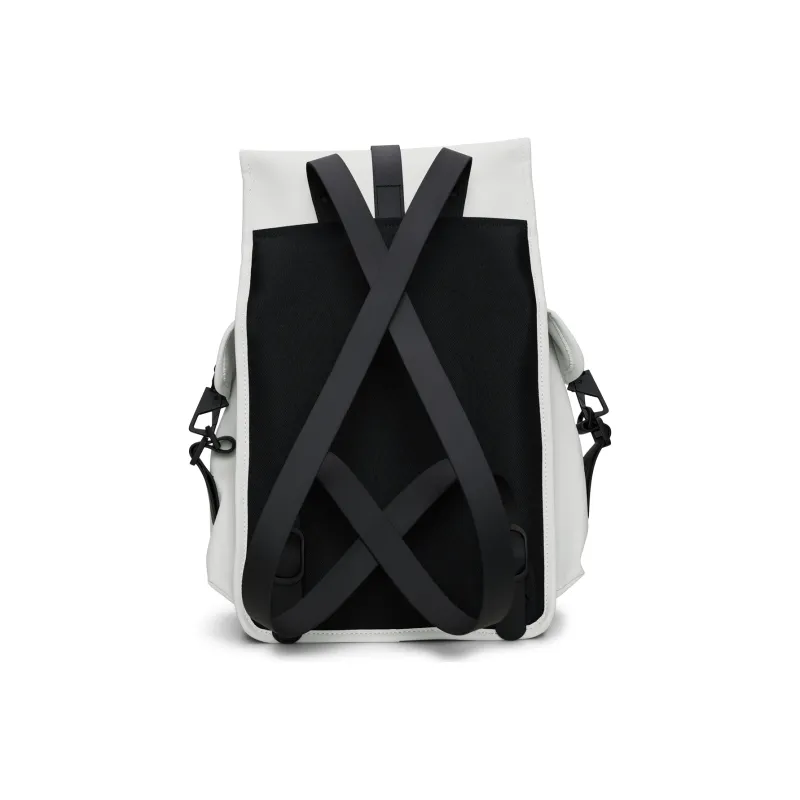 Rains Polyester Laptop Backpack Large Size Unisex Black Off white Gray-4