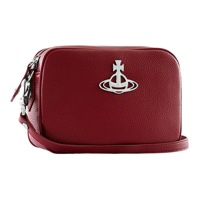 Vivienne Westwood ANNA Recycled Polyurethane Camera Bag, Shoulder Bag, Crossbody Bag Women's Red-1