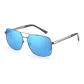 Bright Gunmetal Frame with Blue Lens