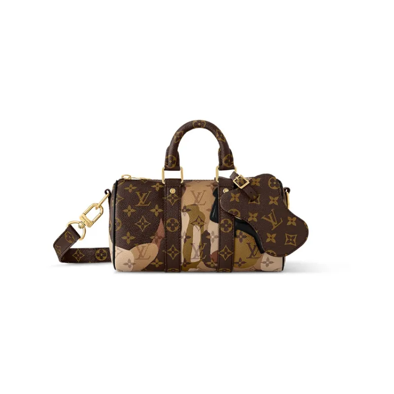 LOUIS VUITTON Keepall Bandouliere 25 Brown-0