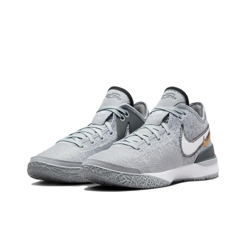 Nike Zoom LeBron Nxxt Gen 'Wolf Grey Metallic Gold'-2