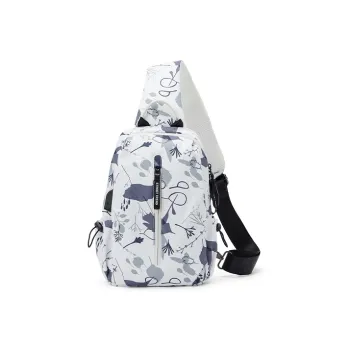 QING QI ZHE Fabric Sling Bag Shoulder Bag Crossbody Bag Regular Unisex Leaf Gray/Black/Light Gray/Light Green/Khaki