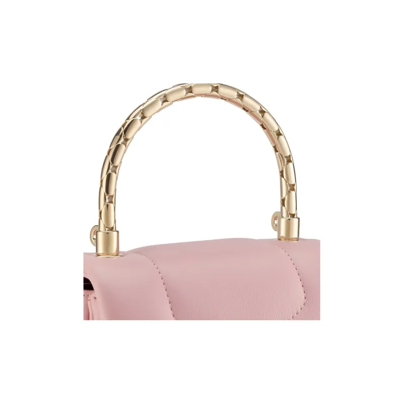 BVLGARI Serpenti Reverse Calfskin Shoulder Bag Crossbody Bag Handbag Extra Mini Women's Pink-4