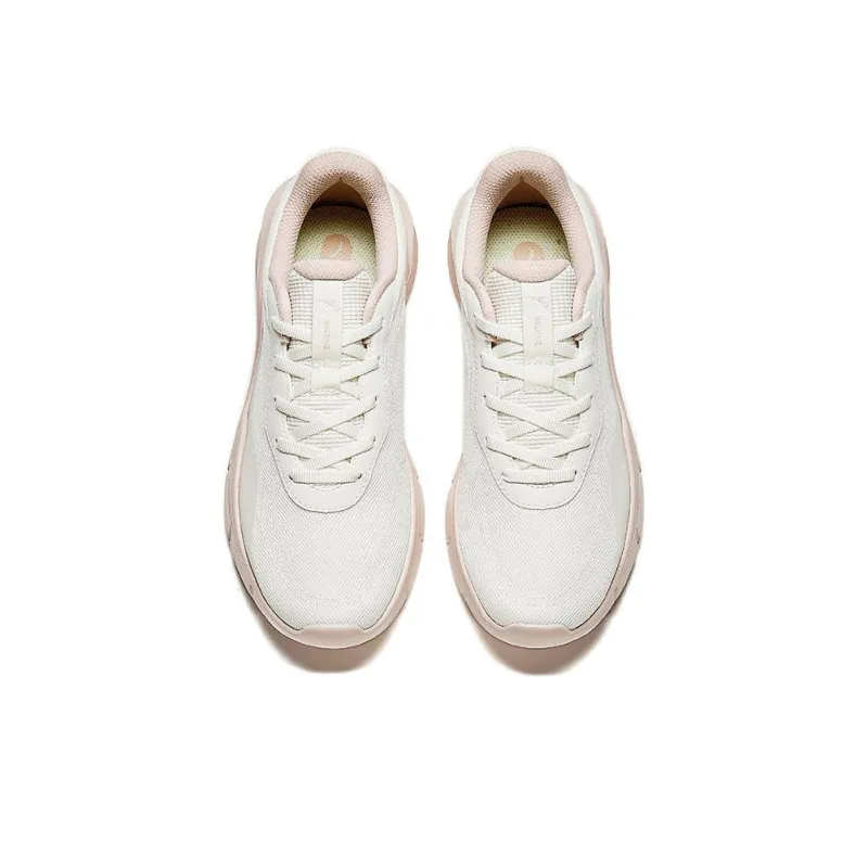 Anta Cushioning Anti Slip And Wear Resistant Low Top Training Shoes Women's White Gray-3