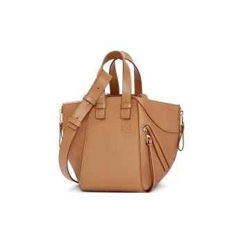 LOEWE Hammock Soft Grained Calfskin Shoulder Bag Crossbody Bag Handbag Regular Women's Toffee Color