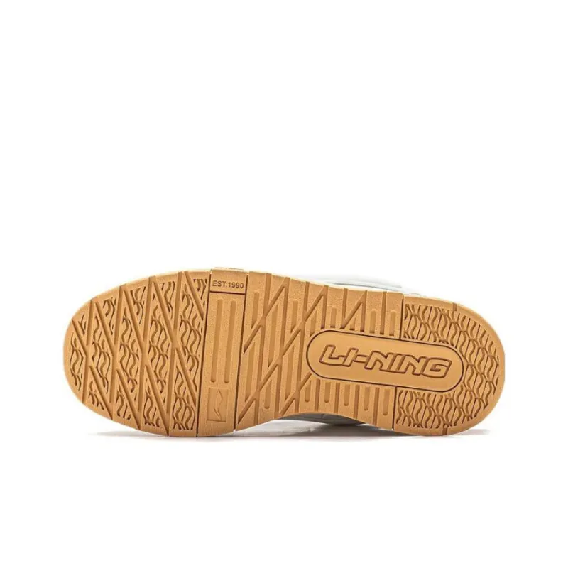 LINING Journey V2 Skateboard Shoes Women's Low Top Ecru/Gold Apricot-4
